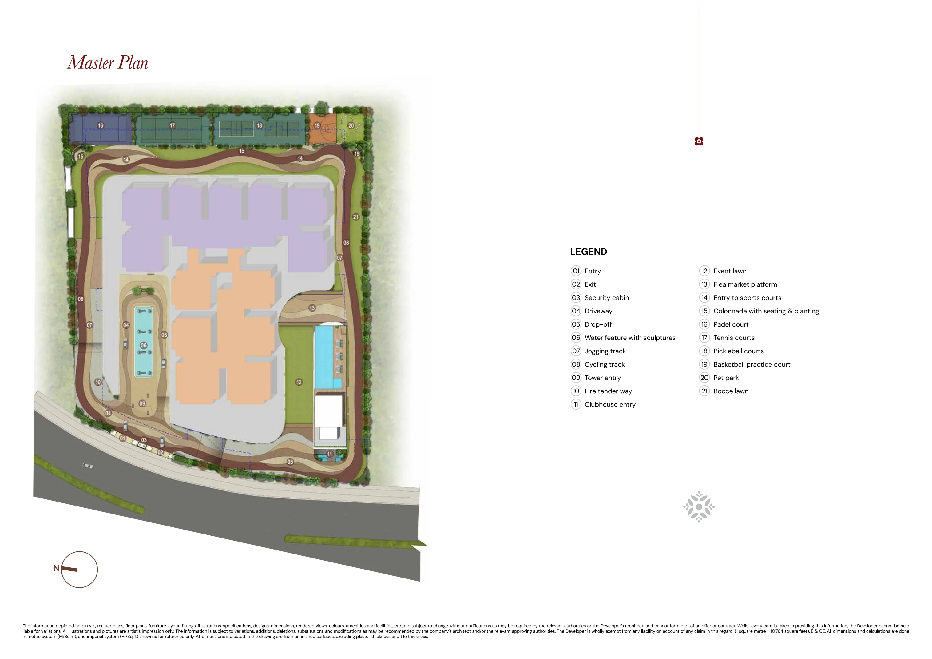Brigade Barcelona site master plan from the supplied brochure
