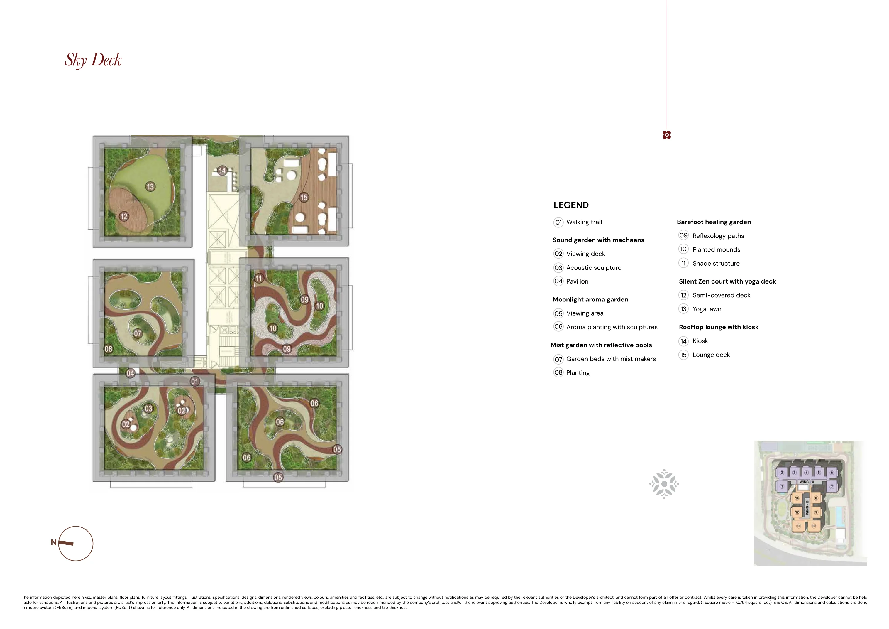 Brigade Barcelona sky deck plan from the supplied brochure