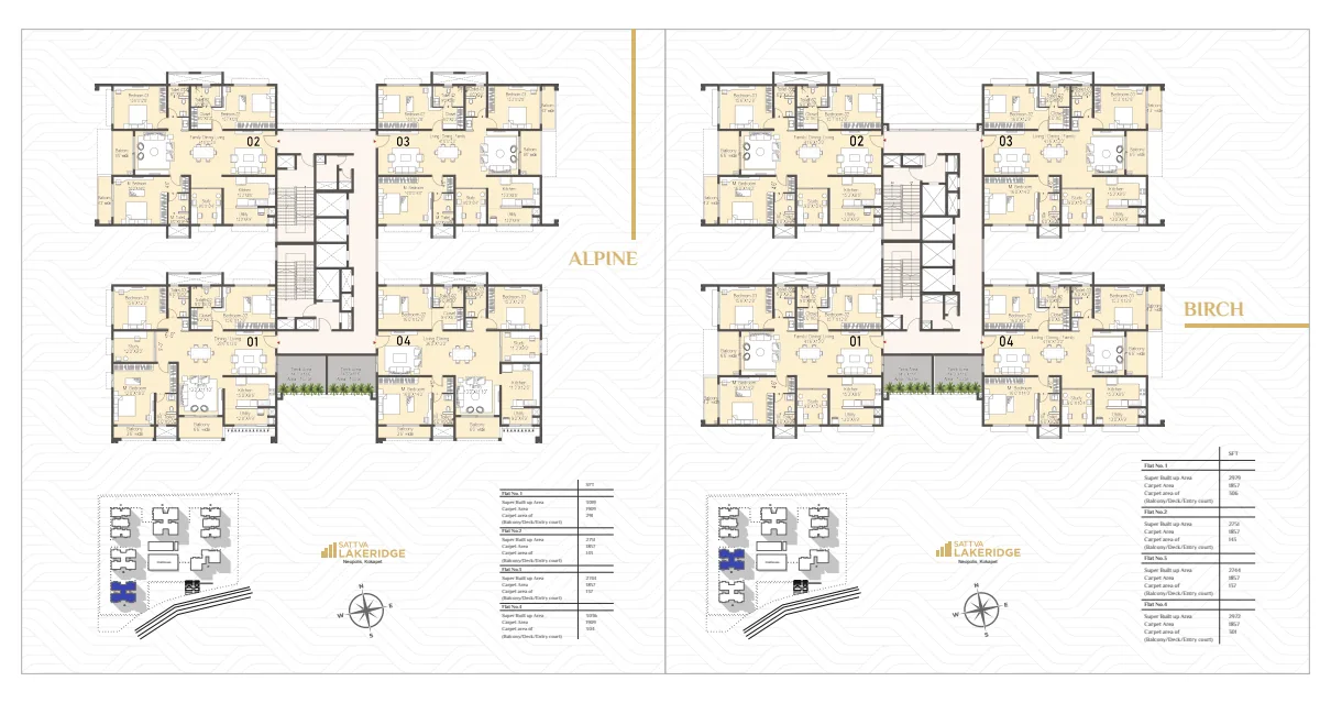 Sattva Lake Ridge floor plans, brochure page 27