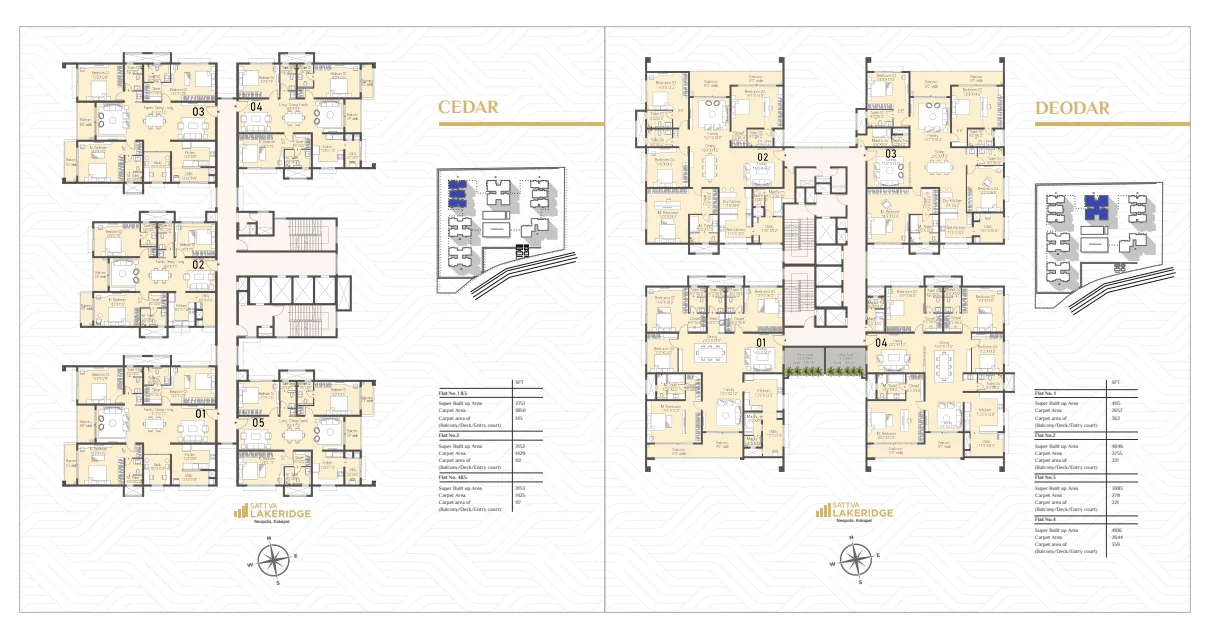 Sattva Lake Ridge floor plans, brochure page 28