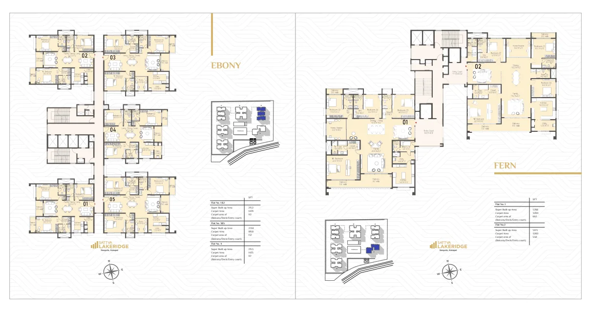 Sattva Lake Ridge floor plans, brochure page 29