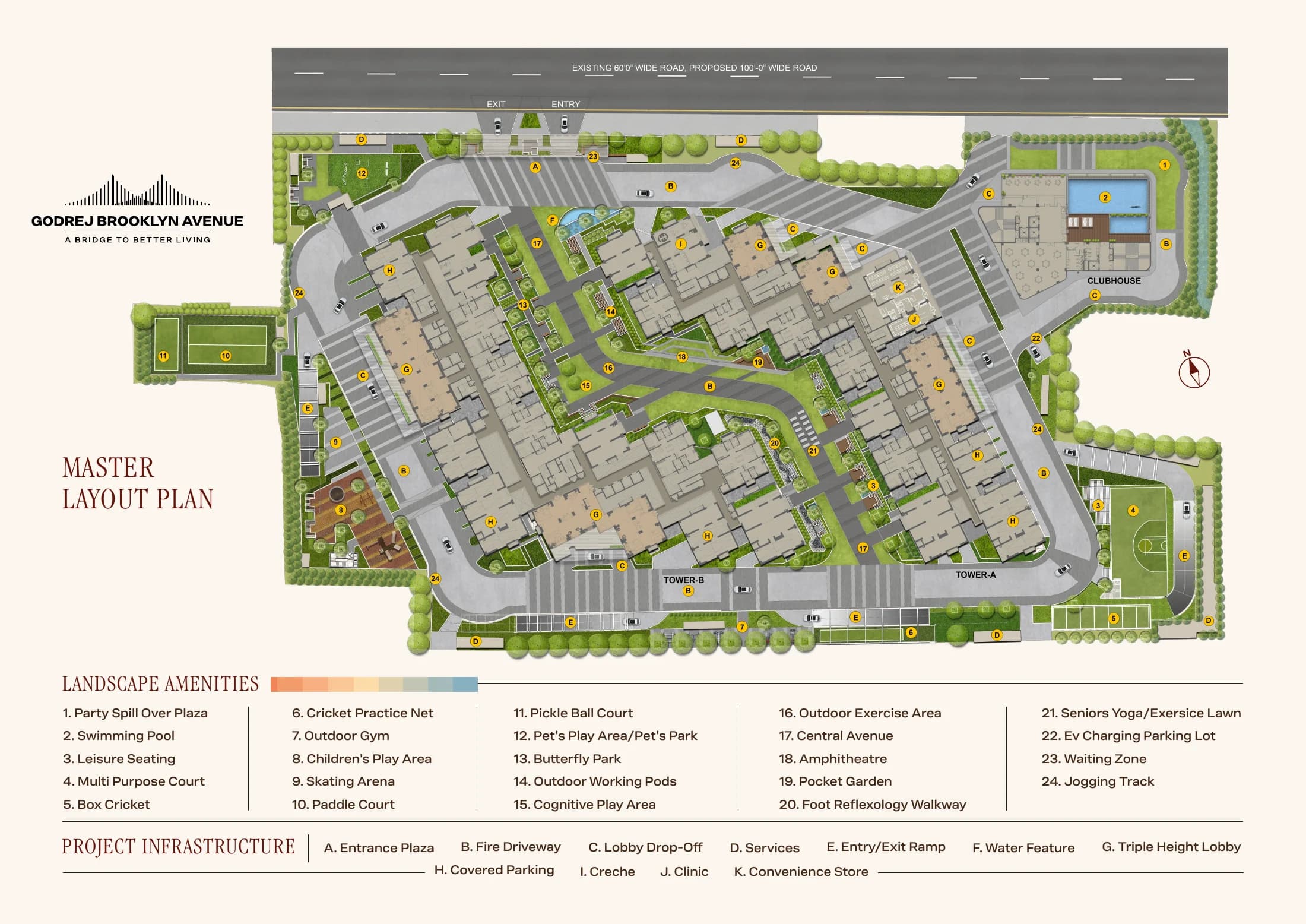 Godrej Brooklyn Avenue master layout plan