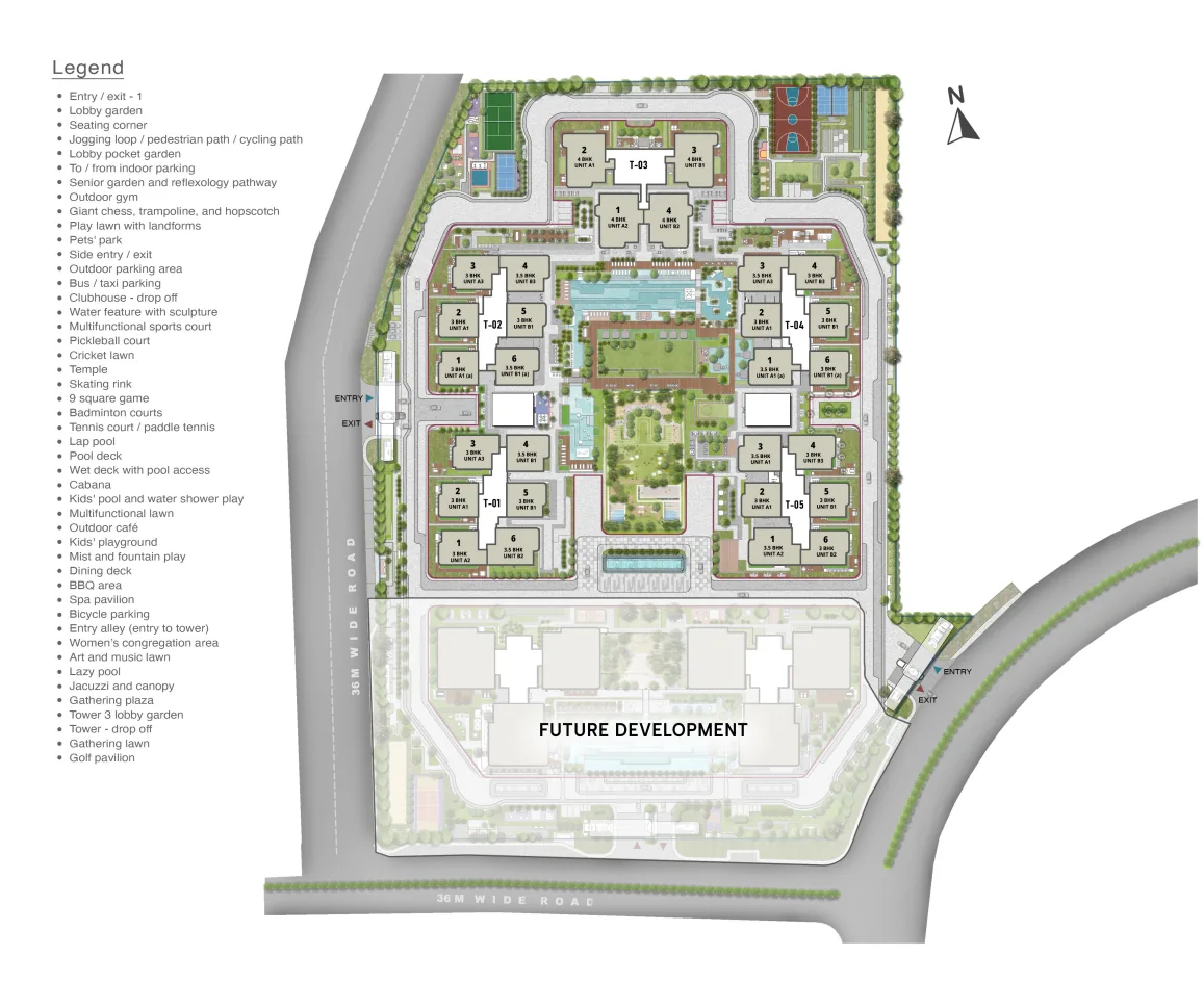 Sattva Lago landscape and amenity master plan